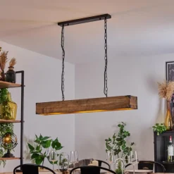 Suspension Olomouc Écru, Noir, 4 lumières