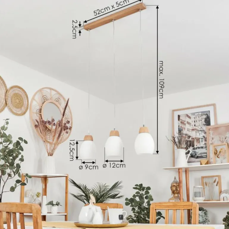 Suspension Ombucta Écru, 3 lumières