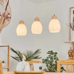 Suspension Ombucta Écru, 3 lumières