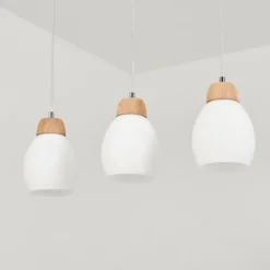 Suspension Ombucta Écru, 3 lumières