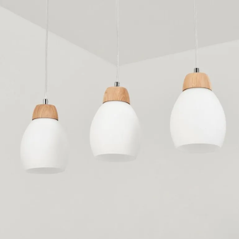 Suspension Ombucta Écru, 3 lumières