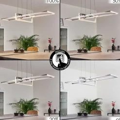 Suspension Omega LED Argenté, 1 lumière