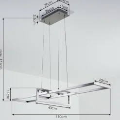 Suspension Omega LED Argenté, 1 lumière