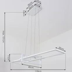 Suspension Omega LED Blanc, 1 lumière