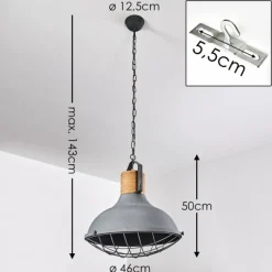 Suspension Onsala Bleu, Gris, 1 lumière