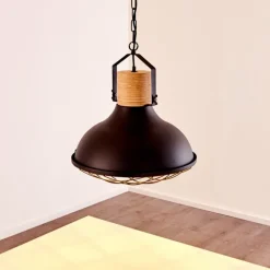 Suspension Onsala Bois foncé, Noir, 1 lumière