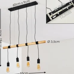 Suspension Oostkapelle Noir, 4 lumières