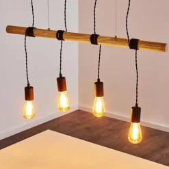 Suspension Oostkapelle Noir, 4 lumières