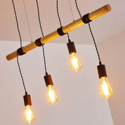 Suspension Oostkapelle Noir, 4 lumières