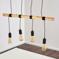 Suspension Oostkapelle Noir, 4 lumières