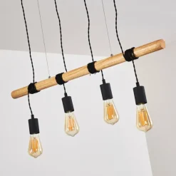 Suspension Oostkapelle Noir, 4 lumières
