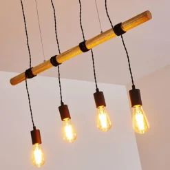 Suspension Oostkapelle Noir, 4 lumières