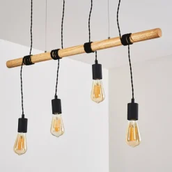 Suspension Oostkapelle Noir, 4 lumières