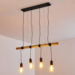 Suspension Oostkapelle Noir, 4 lumières