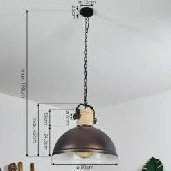 Suspension Orny Anthracite, 1 lumière