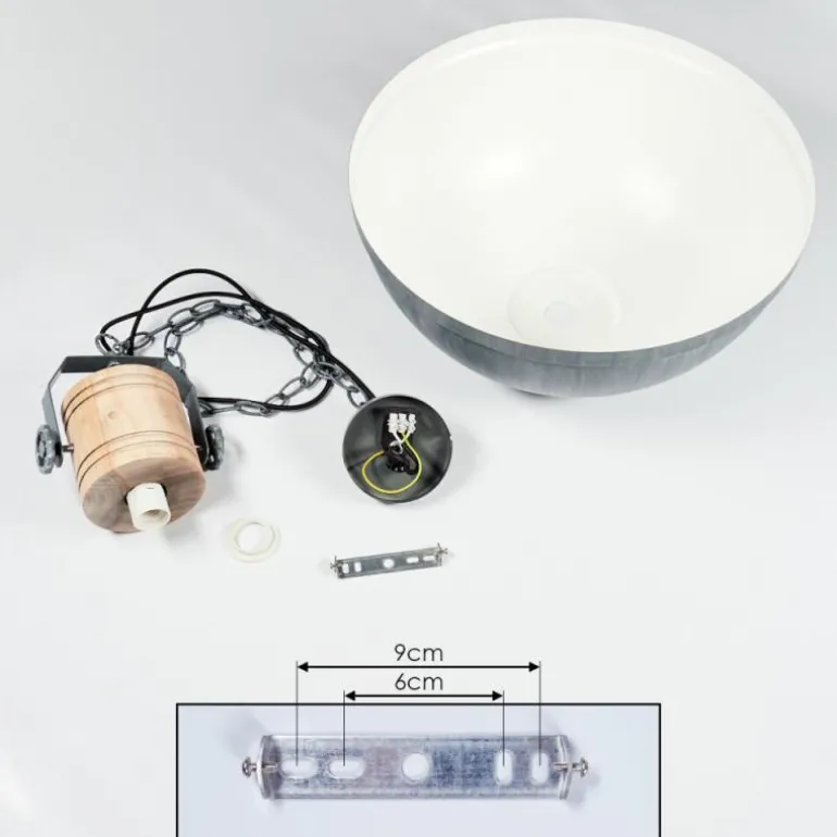 Suspension Orny Bleu, Gris, 1 lumière