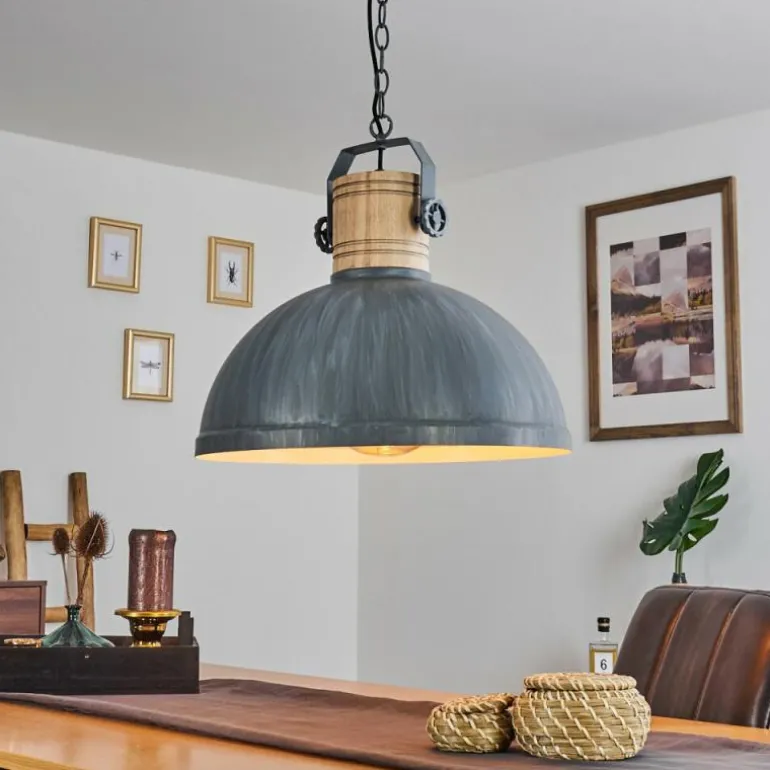 Suspension Orny Bleu, Gris, 1 lumière