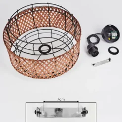 Suspension Otta Noir, 1 lumière