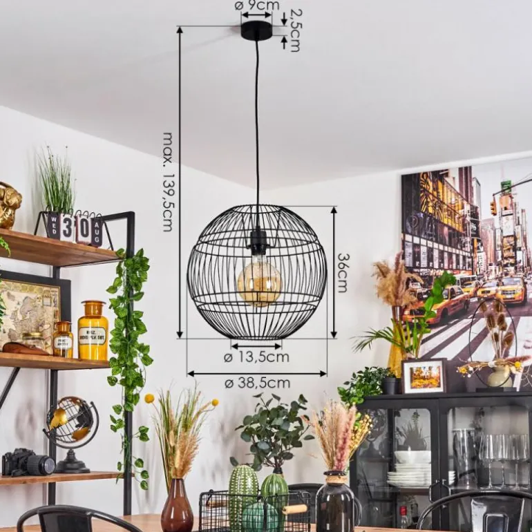 Suspension Pampanillo Noir, 1 lumière