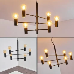 Suspension Pamunkey Noir, 6 lumières