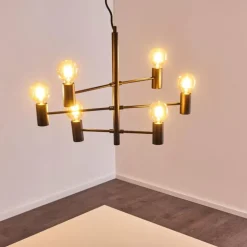 Suspension Pamunkey Noir, 6 lumières