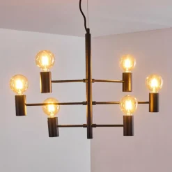 Suspension Pamunkey Noir, 6 lumières