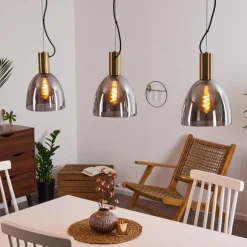 Suspension Panuhe Laiton, 3 lumières