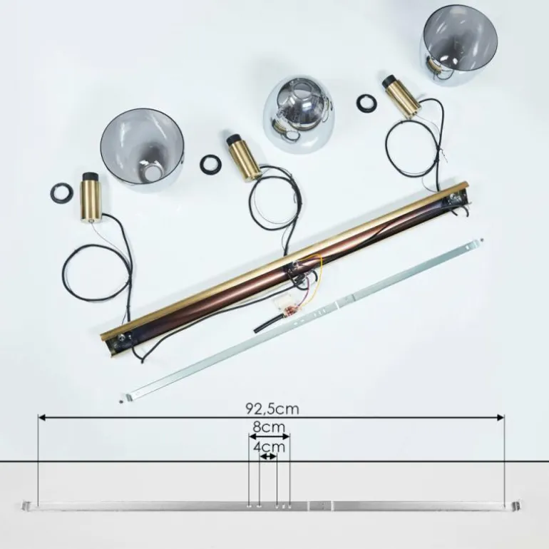 Suspension Panuhe Laiton, 3 lumières