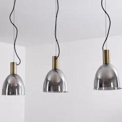 Suspension Panuhe Laiton, 3 lumières