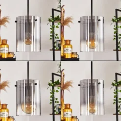 Suspension Parane Clair, Fumé, 6 lumières