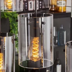 Suspension Parane Clair, Fumé, 6 lumières