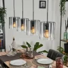 Suspension Parane Clair, Fumé, 4 lumières