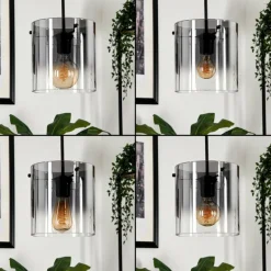 Suspension Parane Clair, Fumé, 4 lumières