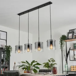 Suspension Parane Clair, Fumé, 4 lumières