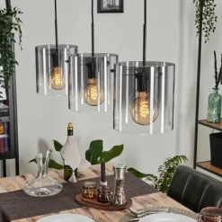 Suspension Parane Clair, Fumé, 3 lumières