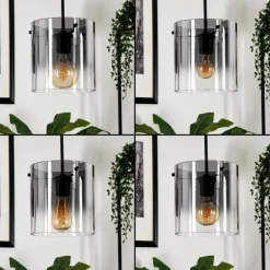 Suspension Parane Clair, Fumé, 3 lumières