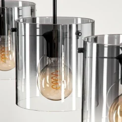 Suspension Parane Clair, Fumé, 3 lumières