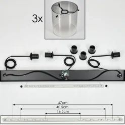 Suspension Parane Clair, Fumé, 3 lumières