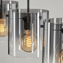 Suspension Parane Clair, Fumé, 3 lumières