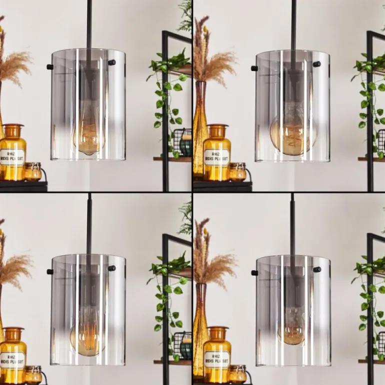 Suspension Parane Clair, Fumé, 4 lumières