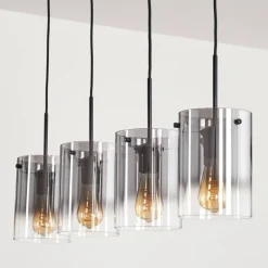 Suspension Parane Clair, Fumé, 4 lumières