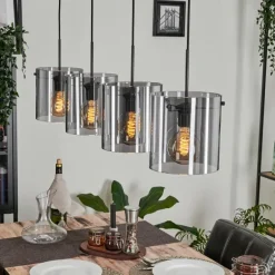 Suspension Parane Fumé, 4 lumières