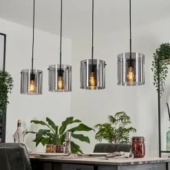 Suspension Parane Fumé, 4 lumières