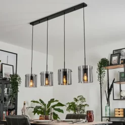 Suspension Parane Fumé, 4 lumières