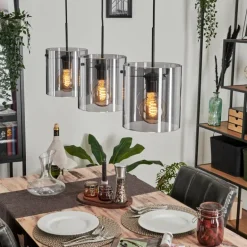 Suspension Parane Fumé, 3 lumières