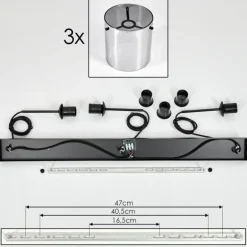 Suspension Parane Fumé, 3 lumières