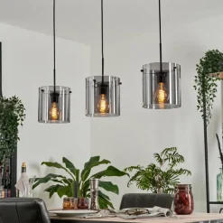 Suspension Parane Fumé, 3 lumières