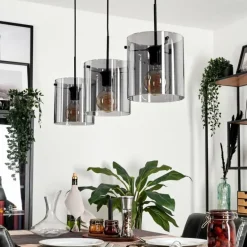 Suspension Parane Fumé, 3 lumières