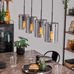 Suspension Parane Fumé, 4 lumières