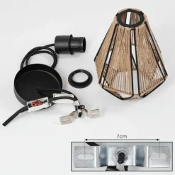 Suspension Pardieiro Noir, 1 lumière